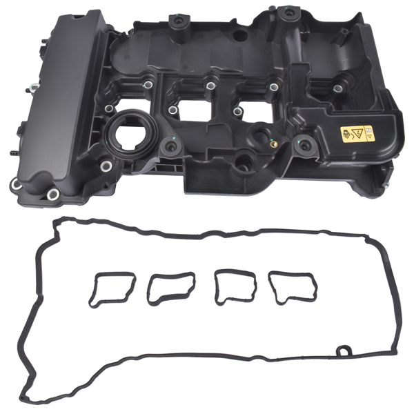 气门室盖 Black Pastic Engine Valve Cover with Gasket Fit for Mercedes-Benz C250 SLK250 2012-2015 1.8L L4 2710101730-1