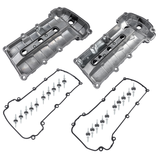 气门室盖 Pair Aluminum Engine Valve Cover Left & Right with Gasket Replacement for Jaguar S-Type 3.0L 2002-2008 C2C38781 C2S48786-6