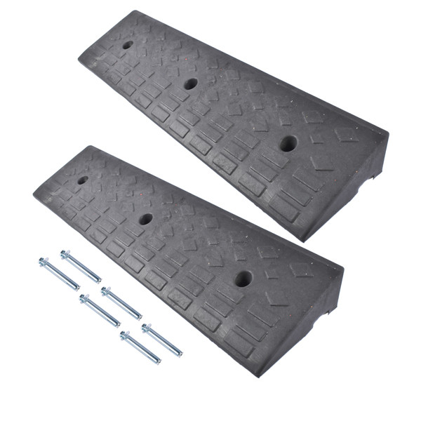 汽车坡道 2x Driveway Ramp Car Slope Ramp 22000lbs Capacity for Driveways, Garages, Parking Lots, Storefronts, Wheelchair (4" H) -2