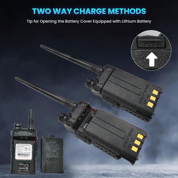 宝峰 baofeng  UV-5R 5w 双音多频对讲机（6台装）黑色-10