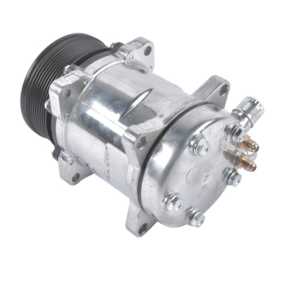 空调压缩机 A/C Compressor w/ Clutch Replacement for Sanden 508 Style 8-Groove Serpentine Belt HC5002C-7