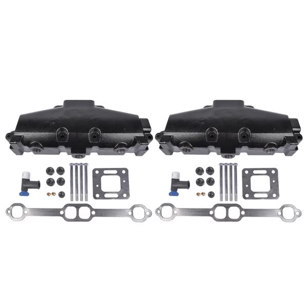 排气歧管 2Pcs Exhaust Manifold 860246Q11 Replacement for Mercruiser Marine MCM/MIE V8 5.0 305 5.7 350 1983-2002-2