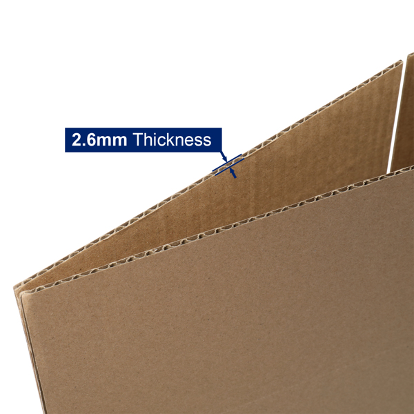 100pcs 8" x 8" x 4" （20.3x20.3x10.2cm） 厚度2.6mm 瓦楞纸箱 牛皮纸色-4