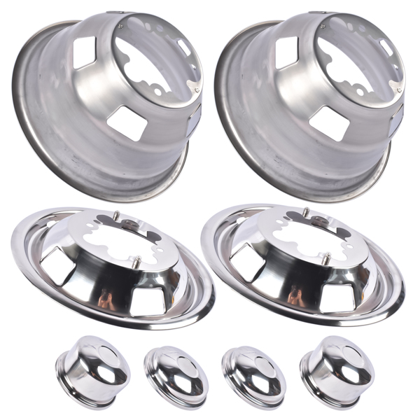 轮毂盖 17 Inch Dually Wheel Simulators Rim Cover Replacement for Dodge Replacement for Ram 3500 2003-2018 5.7L 6.4L-6