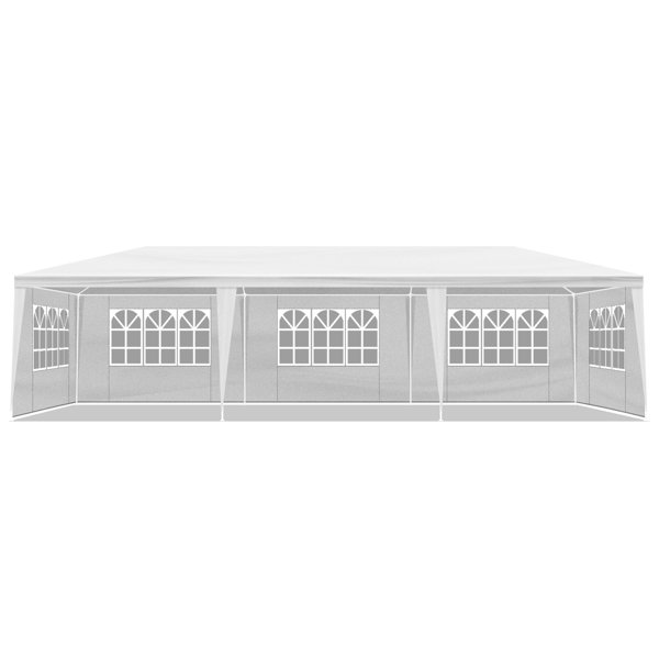 10*30ft 白色 8围 仿折叠棚 2门6窗 PE布 喷塑铁管-2
