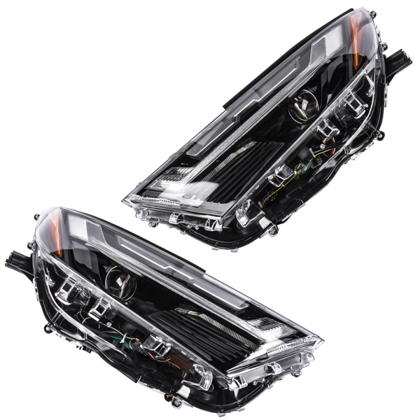  大灯 2pcs Headlight Full LED Type Driver & Passenger Side Replacement for Toyota RAV4 2022-2024 811500R360 811100R360-3