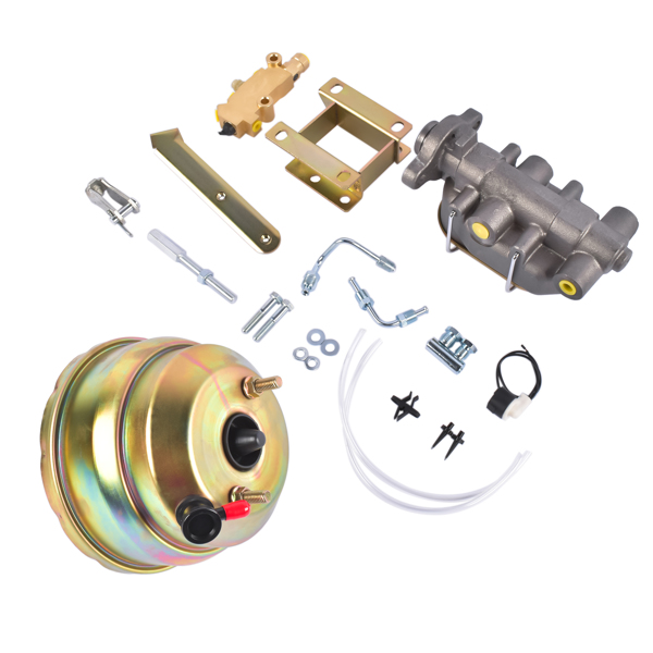 刹车盘套装 Front Power Disc Brake Conversion 8 Inch Dual Booster Fit for Chevrolet Bel Air 1955-1957 One-Fifty Series 1955-1957 Two-Ten Series 1955-1957-3