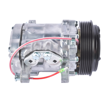 空调压缩机 A/C Compressor with 6-Groove Pulley Fits for Sanden SD7 Style Serpentine Belt HC5005BK HRC55824-BK