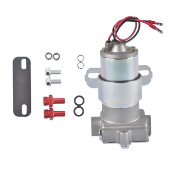 电动燃油泵 Electric Fuel Pump 97 GPH 7 PSI Universal Red Fit for Holley Demon Carburetor Chrome Aluminum 71 GPH at 4 PSI 3/8" NPT Inlet/Outlet F53001 F53001C