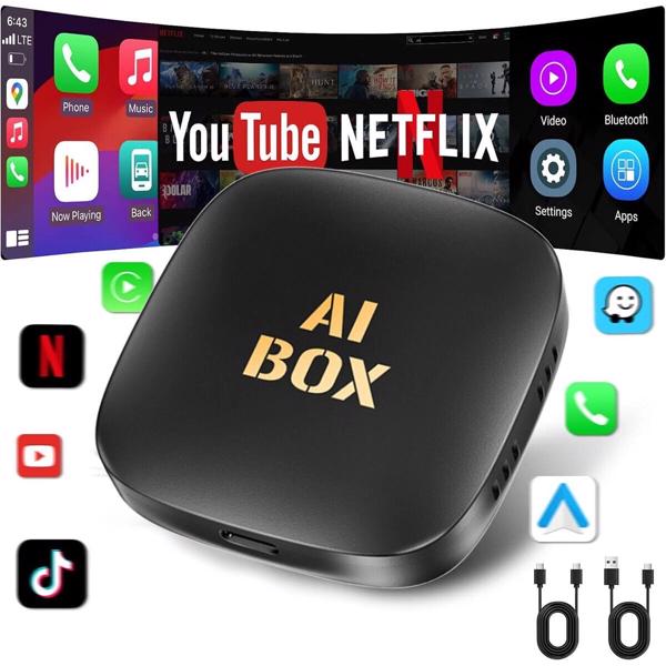 无线 CarPlay AI 盒子 安卓汽车 WIFI 适配器转换器-1