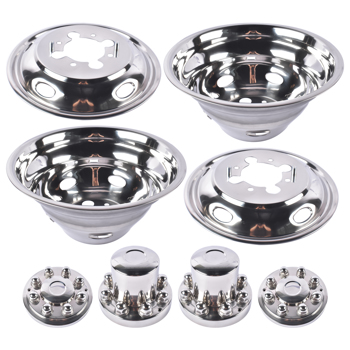 轮毂盖 Stainless Steel Dual Wheel Simulator Covers Fit for 2003-2018 Replacement for Dodge Replacement for Ram 3500 17"