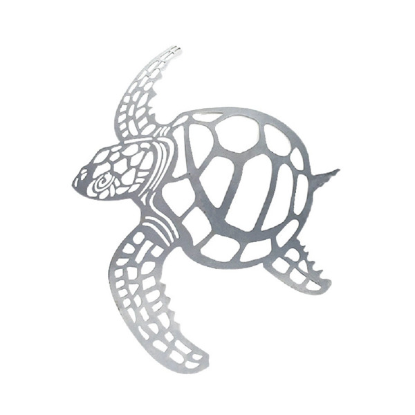 优雅的金属海龟装饰-独特和时尚的海岸装饰。作为厨房，浴室和客厅的海滩主题墙艺术，它以海龟为主题，在您的家中创造出独特的美学（TikTok、temu下自提）-3
