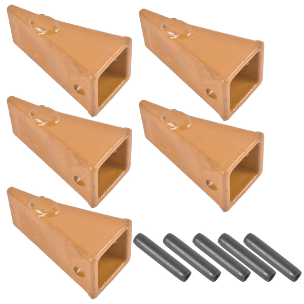 斗齿 5× X156 X156S Dirt Teeth Bucket Teeth / Tooth with P156 Roll Pins Alloy Steel Fits Existing 156 Series Adapters Length: 4.5" Width: 2.25 " Height: 2.2"-4