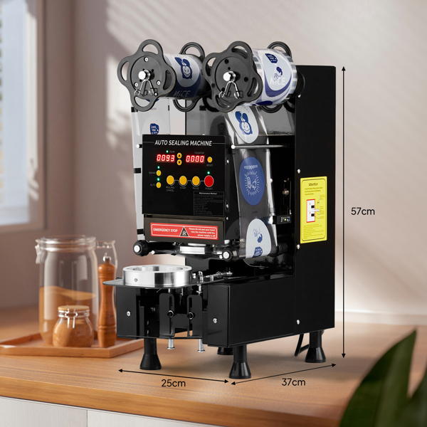 美规 DH95-1 110V 350W 商用封杯机 黑色 铁烤漆 立式 电动 黑色经典款-10
