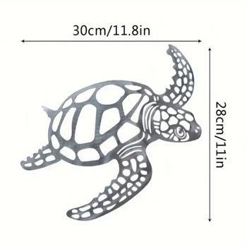 优雅的金属海龟装饰-独特和时尚的海岸装饰。作为厨房，浴室和客厅的海滩主题墙艺术，它以海龟为主题，在您的家中创造出独特的美学（TikTok、temu下自提）