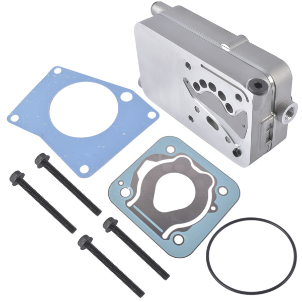 空气压缩机缸盖 Truck Air Brake Compressor Cylinder Head Silver with Valves Fit for Mercedes 0011301215 0011302615-4
