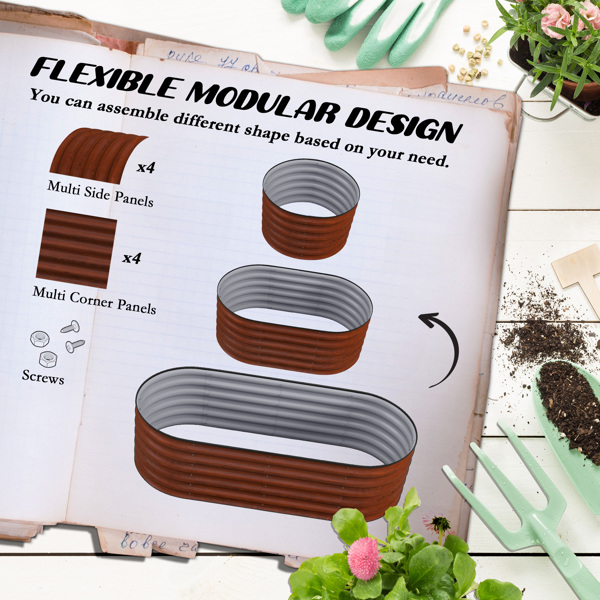 金属花盆、种植箱（周末不发货）（ Amazon Shipping）（WalMart禁售）-3