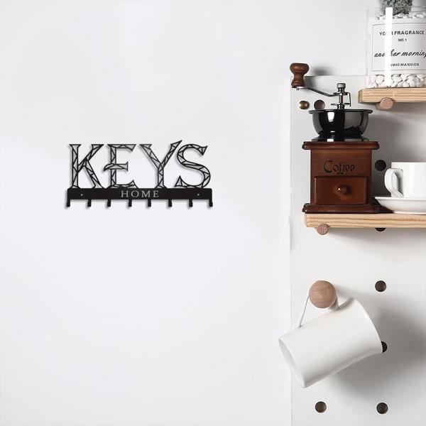 1pc金属墙安装钥匙挂钩：一个时尚的装饰墙装饰。冲孔/粘接安装存储解决方案，确保简单和整洁的关键组织（TikTok、temu下自提）-32