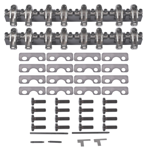 摇臂 Shaft Mount 1.7 Ratio Stainless Steel Roller Rocker Arm Fit for Chevy GM LS1 LS2 LS6 Gen III Full Roller-1