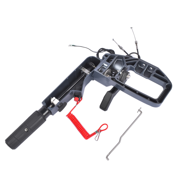转向手柄 Steering Control Tiller Handle Assembly with Safety Rope Fit for Yamaha 2 Stroke 40HP Outboard E40X-6
