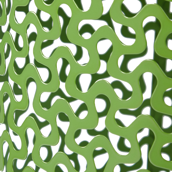 3pcs  三叶草花纹  桶形 绿色 15.7/13.7/11.8inch 庭院堆叠铁边桌-4