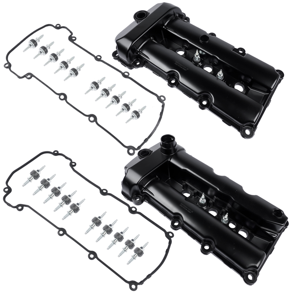 气门室盖 Pair Aluminum Engine Valve Cover Left & Right with Gasket Replacement for Jaguar S-Type 3.0L 2002-2008 C2C38781 C2S48786-3