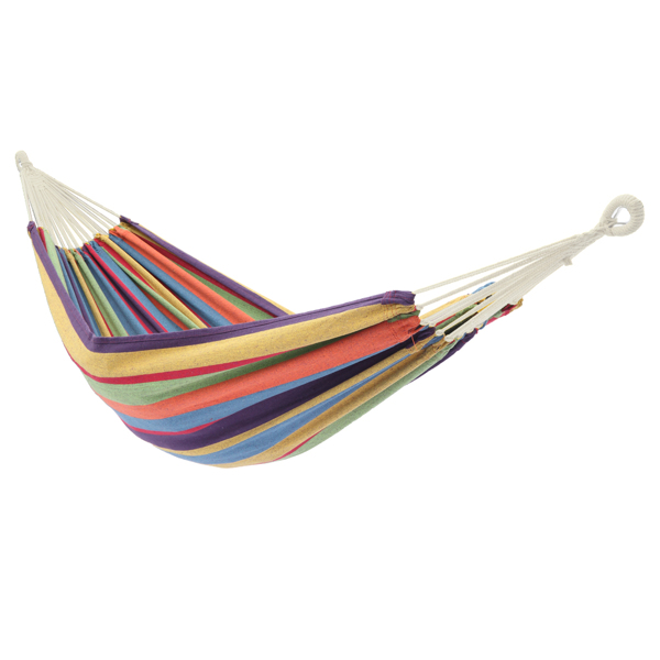 9ft 小彩条 黑底银花架子 2*1.5m涤棉吊床 铁吊床套装 330.00lbs-26