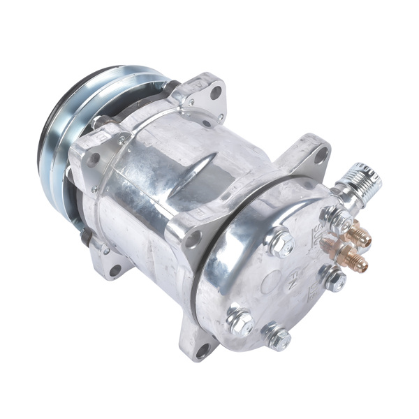 空调压缩机 A/C Compressor with Clutch w/2-Groove Pulley Replacement for Sanden 508 Style V-Belt HC5003C-5