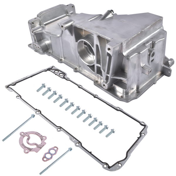 油底壳 Aluminum Engine Oil Pan Fit for Chevrolet SSR Saab 9-7x 5.3L 6.0L V8 2003-2009 12598154-2