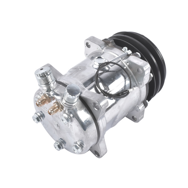 空调压缩机 12V Air Condition Compressor w/Clutch Replacement for Sanden 508 2-Groove V-Belt Pulley HC5001C-7