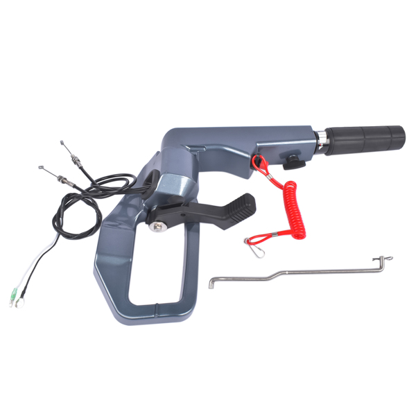 转向手柄 Steering Control Tiller Handle Assembly with Safety Rope Fit for Yamaha 2 Stroke 40HP Outboard E40X-1