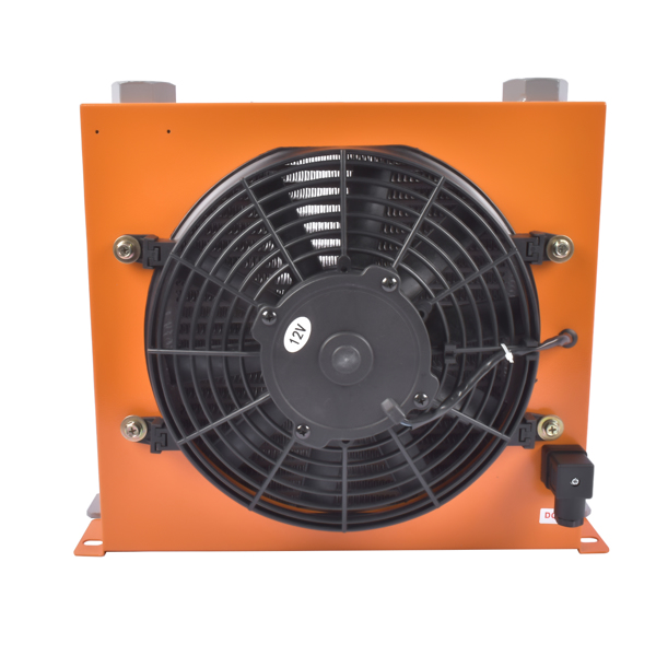风冷式油冷却器 New DC12V AH1012T-CA Industrial Hydraulic Oil Cooler Flow Fan Radiator 100L/min-2