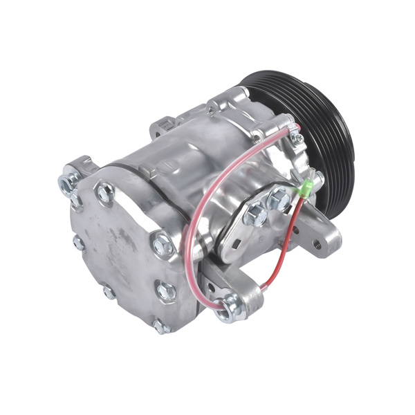 空调压缩机 A/C Compressor with 6-Groove Pulley Replacement for Sanden SD7 Style Serpentine Belt Mini HC5005C-3