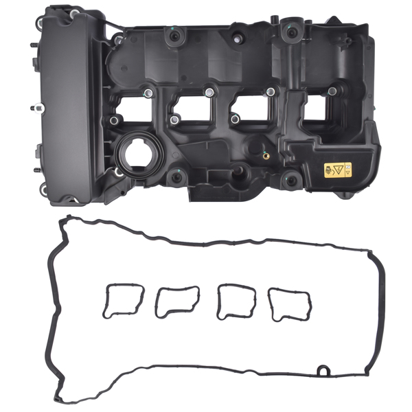 气门室盖 Black Pastic Engine Valve Cover with Gasket Fit for Mercedes-Benz C250 SLK250 2012-2015 1.8L L4 2710101730-3