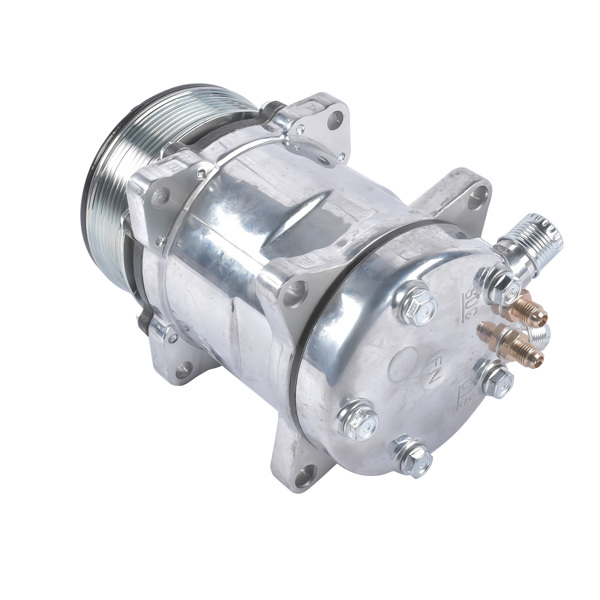 空调压缩机 12V A/C Air Conditioning Compressor w/Clutch Replacement for Sanden 508 8-Groove Serpentine Pulley HC5004C-5