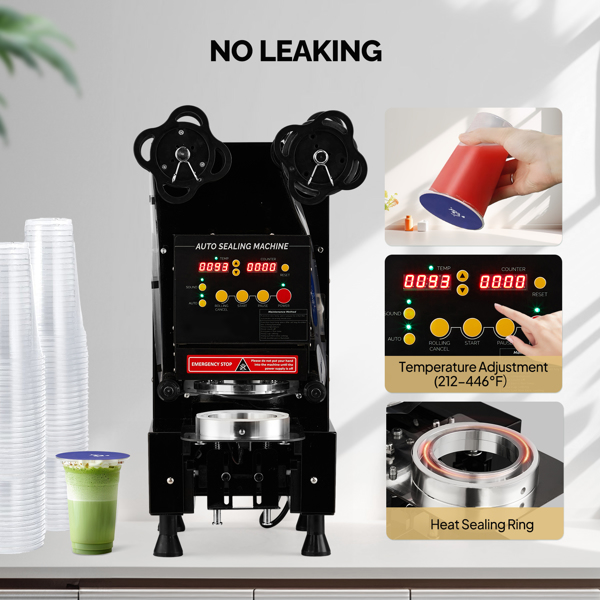 美规 DH95-1 110V 350W 商用封杯机 黑色 铁烤漆 立式 电动 黑色经典款-6