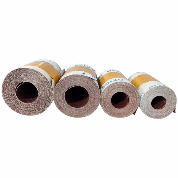 手撕砂布卷4寸软砂布卷木工家具打磨抛光打磨砂布10cm砂纸卷 -砂布卷(60目 5M+120目 5M+180目 5M+240目 5M各一个) -3