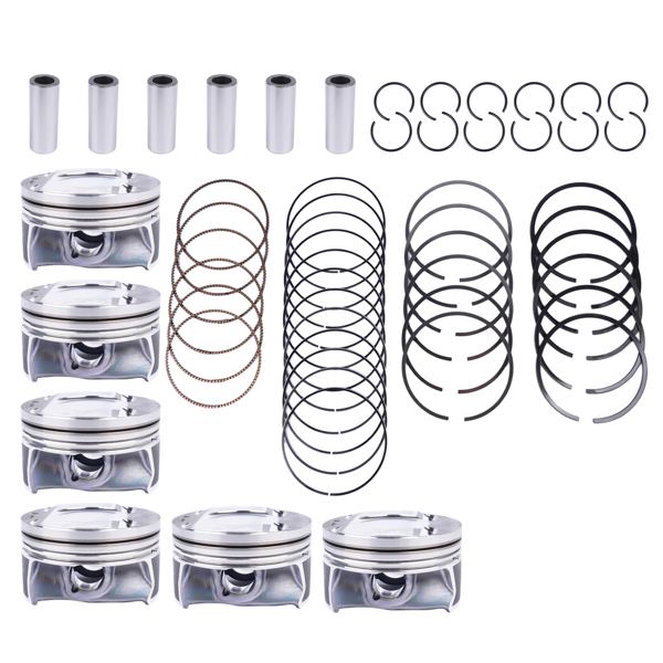活塞环套装 6x Pistons & Rings Set STD For VW Porsche Audi S4 B9 S5 A6 A7 Q7 3.0 TFSI EA839-5