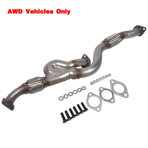 前排气软管 Front Exhaust Y Pipe Fits for Hyundai Tucson Kia Optima Sport Utility 2.7L V6 AWD Only 2005-2008-3