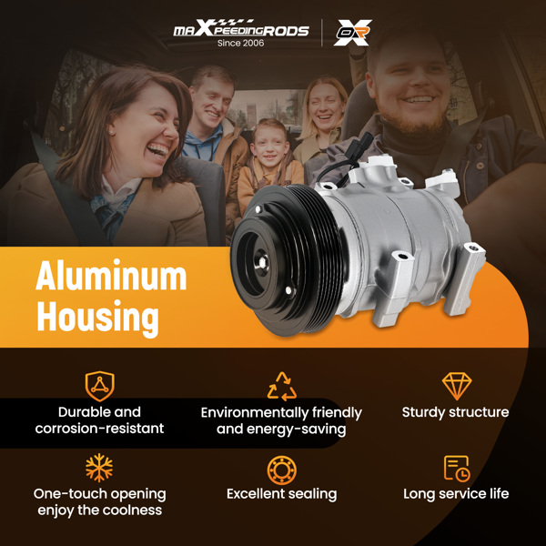 空调压缩机带离合器替换件适用于Honda Odyssey 2008-2017 Acura MDX ZDX 3.7L CO10840C-2