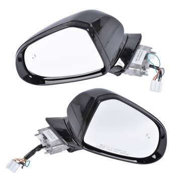 后视镜 Door Mirrors Driver And Passenger Side Pair Fit for Hyundai Santa Fe 2021-2023 Manual Folding Heated No Memory Paintable With Puddle Light No Auto-Dimming Power Adjust 87610-S2410 87620-S2410