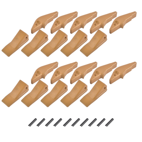 斗齿 Weld-on Flush Mount L2520N-2AH Bucket Shanks 2A Bucket Teeth with Pins Fit for Many Small Backhoe Mini Excavator and Tractor Buckets 10 Packs-6