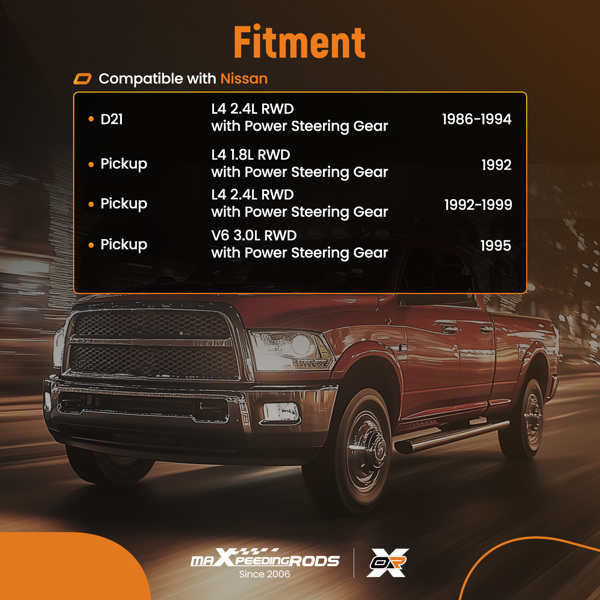 转向齿轮箱 For Nissan D21 Pickup 1986-1994 L4 2.4L Pickup 1995 V6-6