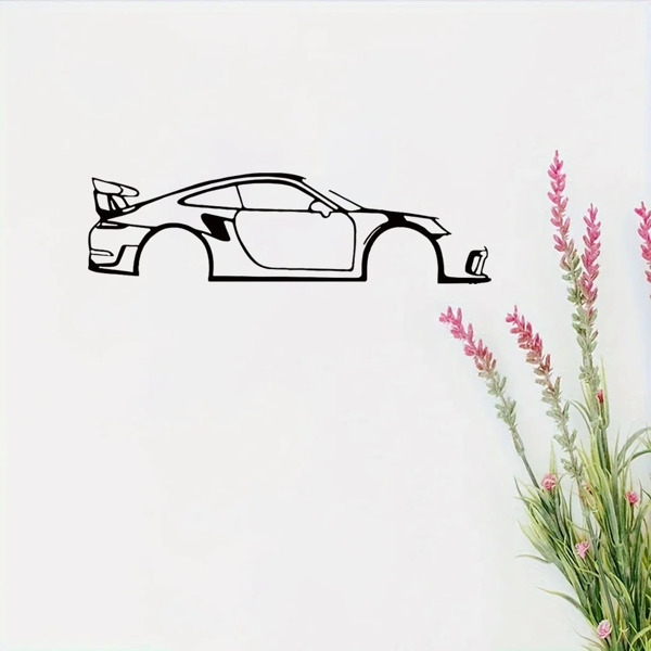 通过令人惊叹的1pc跑车金属墙艺术加速您房间的魅力-非常适合男孩和女孩房间，幼儿园（TikTok、temu下自提）-9