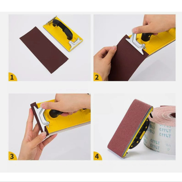 手撕砂布卷4寸软砂布卷木工家具打磨抛光打磨砂布10cm砂纸卷 -砂布卷(60目 5M+120目 5M+180目 5M+240目 5M各一个) -9