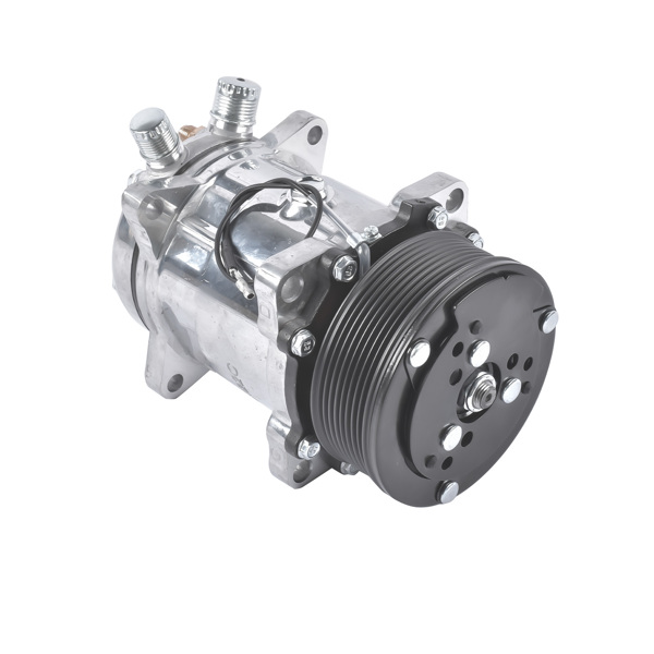 空调压缩机 A/C Compressor w/ Clutch Replacement for Sanden 508 Style 8-Groove Serpentine Belt HC5002C-2
