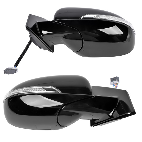 后视镜 Pair Side Mirrors Heated Signal Manual Folding Left+Right Fit for Kia Sorento EX L LX SX SXL 2016-2018 without Memory without Puddle Light without Auto-Dimming with Blind Spot Power Adjustment-6