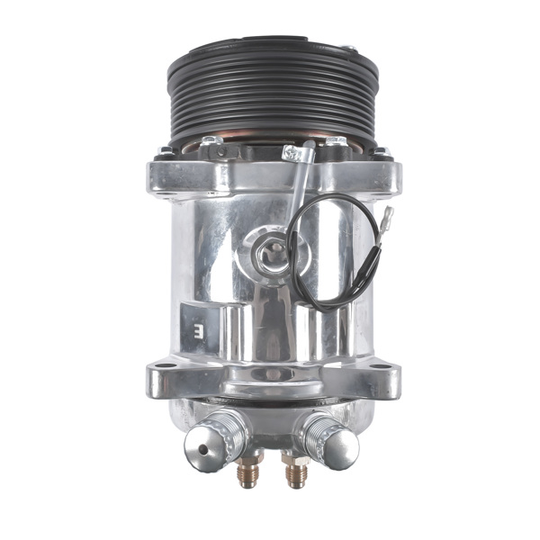 空调压缩机 A/C Compressor w/ Clutch Replacement for Sanden 508 Style 8-Groove Serpentine Belt HC5002C-5