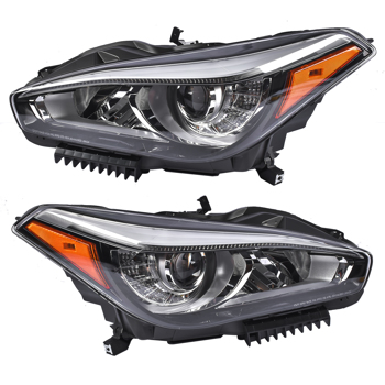 汽车大灯 2Pcs Front Left and Right Non AFS Full LED Headlight Assembly Fit for INFINITI Q70 Q70L 3.7L V6 5.6L V8 2015-2019