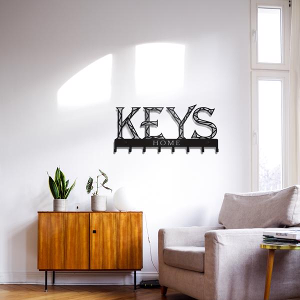 1pc金属墙安装钥匙挂钩：一个时尚的装饰墙装饰。冲孔/粘接安装存储解决方案，确保简单和整洁的关键组织（TikTok、temu下自提）-18